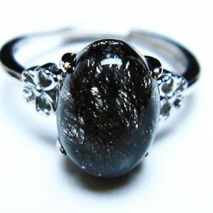 ルチルクォーツ 指輪 ブラックルチル (15号) t343-1139 : 誠安天然石