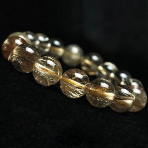 阿-⑯【タイチンルチル✖️水晶】約10㍉幅 17.5㌢ 極上 10-10.5ミリ タイタン ルチルクォーツ （金線入水晶