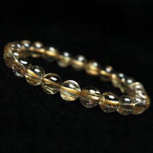 ルチルクォーツ ブレスレット ゴールドタイチンルチル 9mm t473-4465
