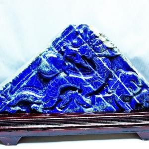 5.6Kg ラピスラズリ 手彫り 龍 置物 t362-563 : 誠安天然石専門店