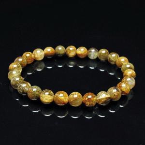 ルチルクォーツ ブレスレット 放射金針ルチル 8mm t38-1277 : 誠安