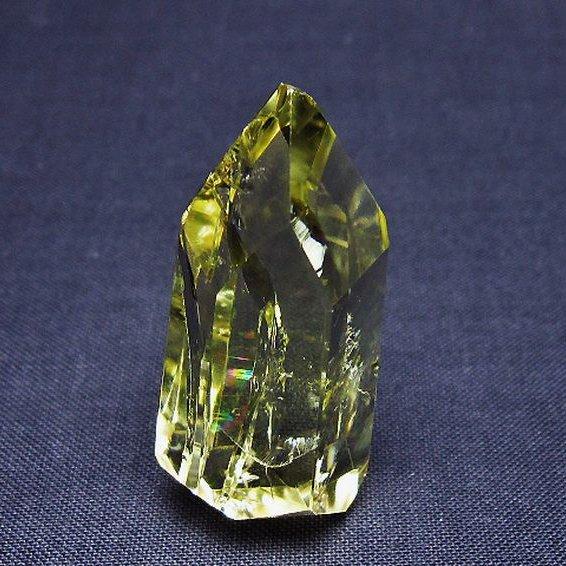 虹入り 黄水晶(シトリン) 原石 t436-3054