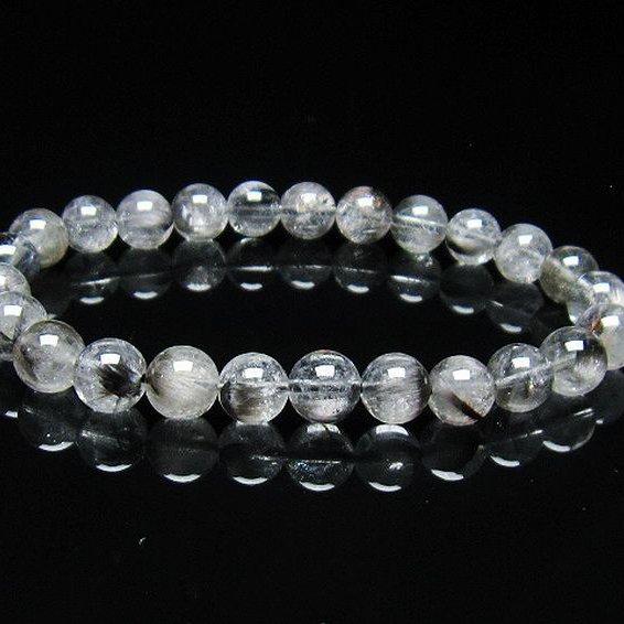 放射プラチナルチルクォーツ ブレスレット  8mm  t437-2306