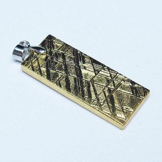 ゴールドギベオン メテオライト  ペンダント  t452-3706