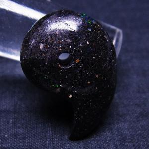ブラックオパール 勾玉 t468-328 : 誠安天然石専門店 - 通販