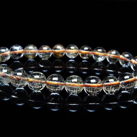 ルチルクォーツ（金針ルチル水晶） ブレスレット  7mm  t50-9850