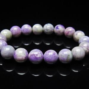 ブラックエレスチャルクォーツ 骸骨水晶 ブレスレット 14mm t124-4834