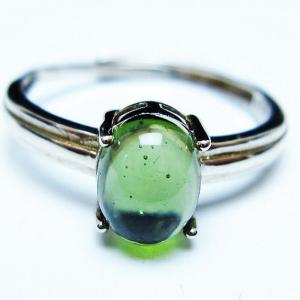 モルダバイト 指輪 (20号) t526-1457