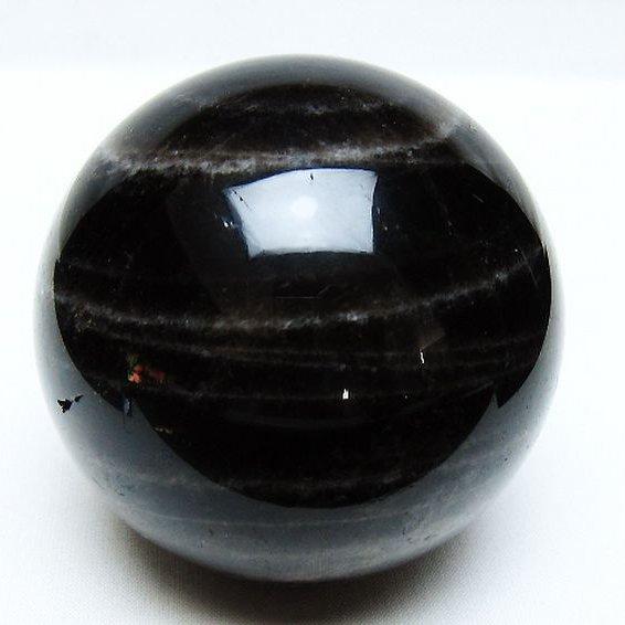 モリオン 純天然 黒水晶  丸玉  80mm  t572-11522