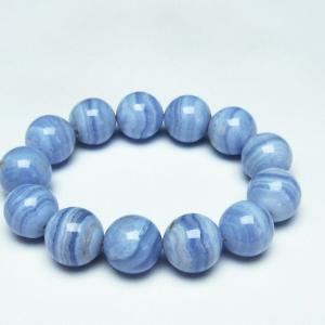 ブルーレースアゲート ブレスレット 21mm t58-7062 : 誠安天然石専門店