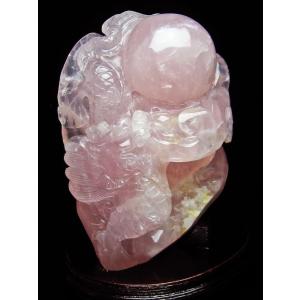 1.9Kg ヒマラヤ水晶ルチルクォーツ（金針ルチル水晶） 手彫り 龍 t42