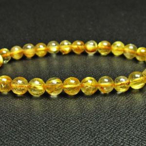 1点物】金運向上！ ゴールドタイチンルチルクォーツ 9mm ブレスレット