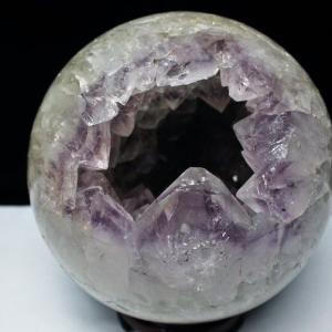 11.1Kg アメジスト笑口 丸玉 205mm t610-11764 : 誠安天然石専門店
