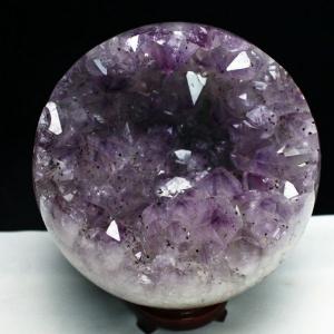 11.1Kg アメジスト笑口 丸玉 205mm t610-11764 : 誠安天然石専門店