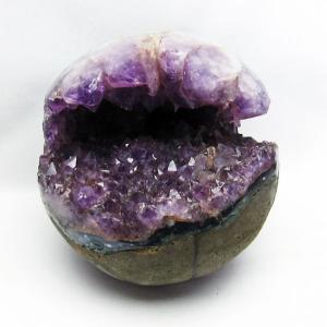 11.1Kg アメジスト笑口 丸玉 205mm t610-11764 : 誠安天然石専門店