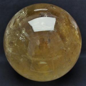 49.1Kg シトリン水晶 丸玉 325mm 同梱不可 (特大品) t63-7157 : 誠安