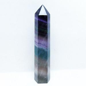 GOLD STONE エンジェルフェザー フローライト 六角柱 約4-5cm 1本