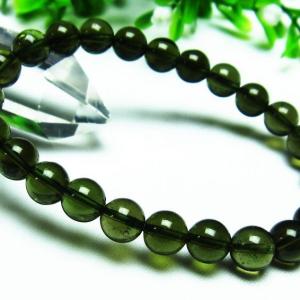 値下げ リングおまけ付き【希少極美】モルダバイトボタンタイプブレスレット ペア・パール 二重巻きレザーブレス | Moon Label - 大月真珠