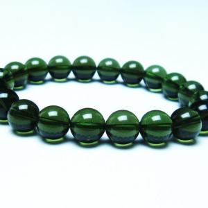 モルダバイト【再結晶】ブレスレット トップクォリティ]天然モルダバイトブレスレット/フリーカットビーズ