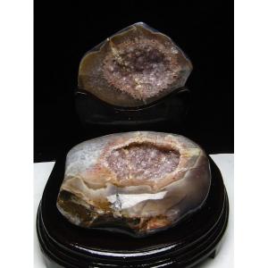 ペア水晶トレジャーメノウ t604-7723 : 誠安天然石専門店 - 通販