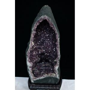 12.4Kg サークルジオード アメジストドーム カルサイト共生 ウルグアイ