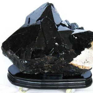 43.5Kg 黒水晶（モリオン 原石 本物 ）金蟾 同梱不可(特大品