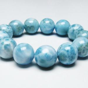 ラリマー ブレスレット ラリマール ヒーリング効果 13mm 一点物 199-6