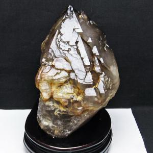 3.7Kg スモーキークォーツ 煙水晶 原石 虹入り ルチルクォーツ入り