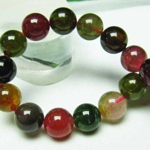 ミックスカラー トルマリン ブレスレット 9mm H144-49 : 誠安天然石
