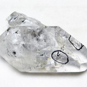 水入り スティブナイト（輝安鉱）入り | ハーキマーダイヤモンド水晶