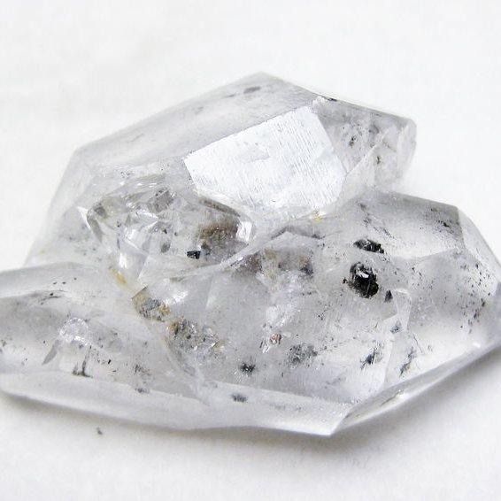 スティブナイト（輝安鉱）入り  | ハーキマーダイヤモンド水晶 原石 t768-2501