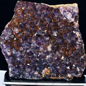 アメジストクラスター ウルグアイ産 カルサイト共生 t614-9568 : 誠安