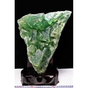 エメラルド　原石 theory xyz エメラルド 原石 大型 置物 甲府研磨 宝石(鑑別書付) 1202g