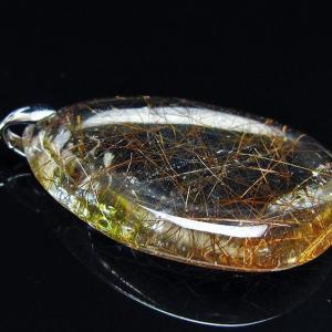 ルチルクォーツ（金針ルチル水晶） ペンダント t86-7519 : 誠安天然石