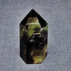 虹入り ライトニング水晶ライトニングクォーツ 六角柱 t705-7735 : 誠