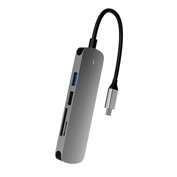 USBハブ Type-C 5-in-1 ドッキングステーション USB 2.0 3.0 マイクロSD...