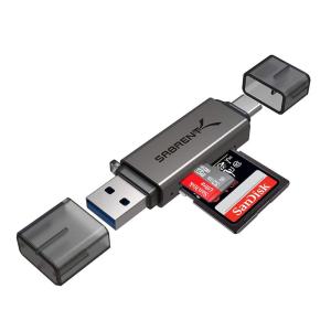 SABRENT USB 3.2 Gen 1とUSBタイプC OTGカードリーダー SD, SDHC,...