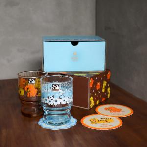 水飲みコップペア ペアグラス アデリアレトロ スタッキングタンブラー 日本製 ガラス食器 喫茶店  大人かわいい おしゃれ 昭和レトロ プレゼント ギフト