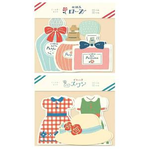 ダイカットミニレターセット 古川紙工 レトロデパート 4種類 クリームソーダ スイーツ 化粧品 ファッション 昭和レトロ レトロ雑貨