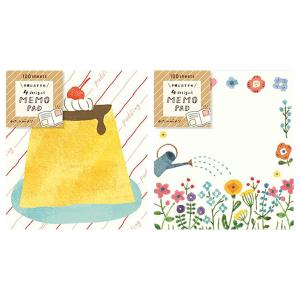 メモパッド 4Designs MEMO PAD わたしびより 古川紙工 6種 喫茶 お菓子 こびと お花 ねこ おうち時間 100枚綴り