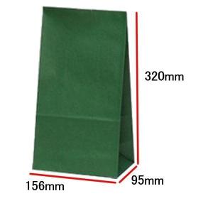 角底袋　ハイバック　Ｈ８　エメラルド　緑　巾156×マチ95×高さ320mm （100枚セット）｜seibu-store