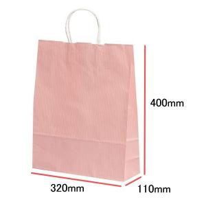 手提袋（手提げ紙袋） ＨＺ　クリスタル　ピンク　巾320×マチ110×高さ400mm（50枚セット）｜seibu-store