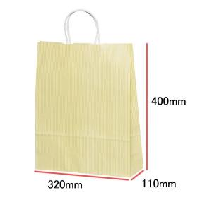 手提袋（手提げ紙袋） ＨＺ　クリスタル　イエロー　巾320×マチ110×高さ400mm（50枚セット）｜seibu-store