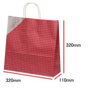 手提袋（手提げ紙袋） ＨＸ　ネット　レッド　巾320×マチ110×高さ320mm（50枚セット）｜seibu-store