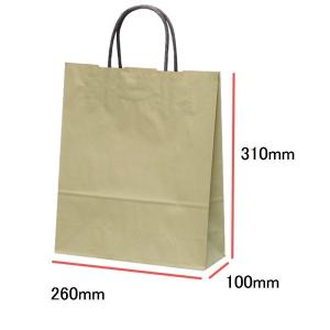 手提袋（手提げ紙袋） ＨＢＴ　うぐいす　巾260×マチ100×高さ310mm（50枚セット）｜seibu-store