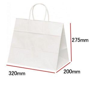 手提げ袋（手提げ紙袋） ＨＶ６８　晒　無地　巾320×マチ200×高さ275mm（50枚セット）｜seibu-store