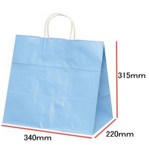 手提袋（手提げ紙袋） ＨＶ７５　クリスタル　ブルー　巾340×マチ220×高さ315mm（50枚セット）｜seibu-store