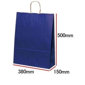 手提げ袋（紙袋） ＨＶ１００　マリン　紺　巾380×マチ150×高さ500mm （50枚セット）｜seibu-store