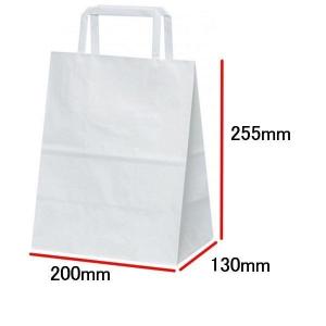 手提げ袋（手提げ紙袋） Ｈ平２０　晒　無地　巾200×マチ130×高さ255mm（50枚セット）｜seibu-store
