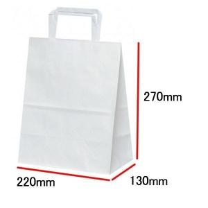 手提げ袋（手提げ紙袋） Ｈ平２３　晒　無地　巾220×マチ130×高さ270mm（50枚セット）｜seibu-store
